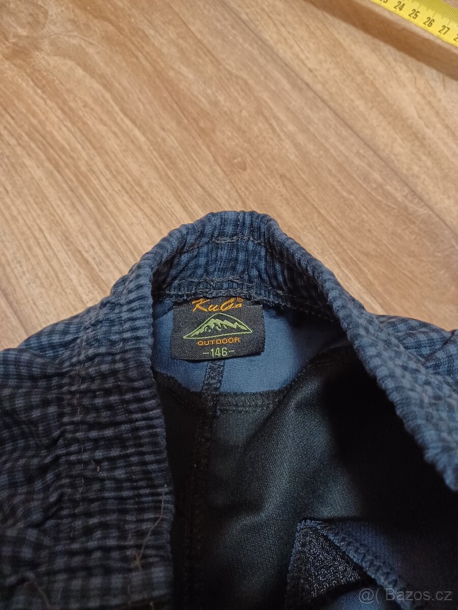 Kugo chlapecké kalhoty modré 146 reflexní kapsy - 5