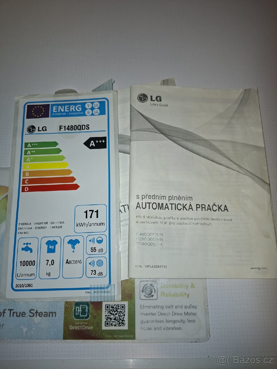 Automatická parní pračka LG 1400 ot/mim - 5