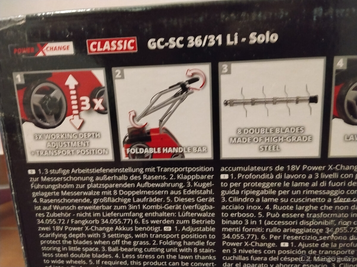 VERTIKUTÁTOR EINHELL Power X-Change Aku -SOLO+2bat - 5