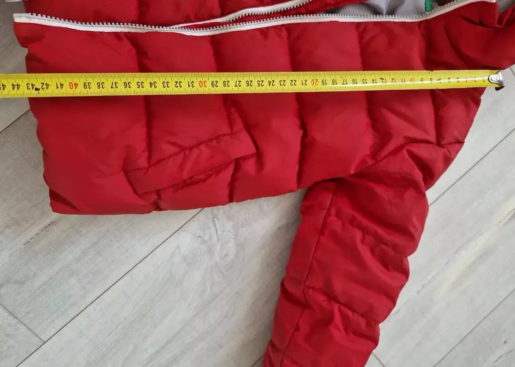 Dětská péřová zimní bunda Benetton XS,vel.4-5 let - 5