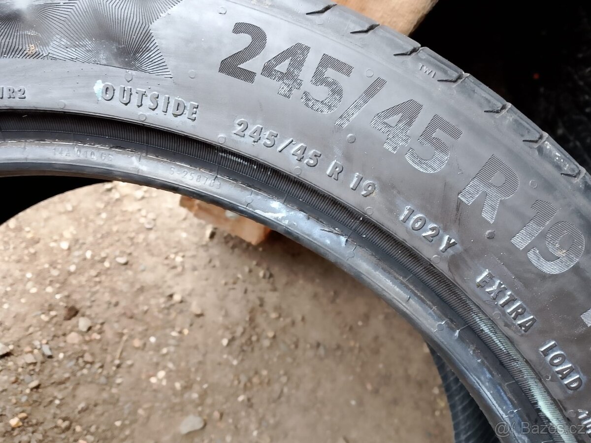 245/45/19 102y Continental - letní pneu 2ks - 5