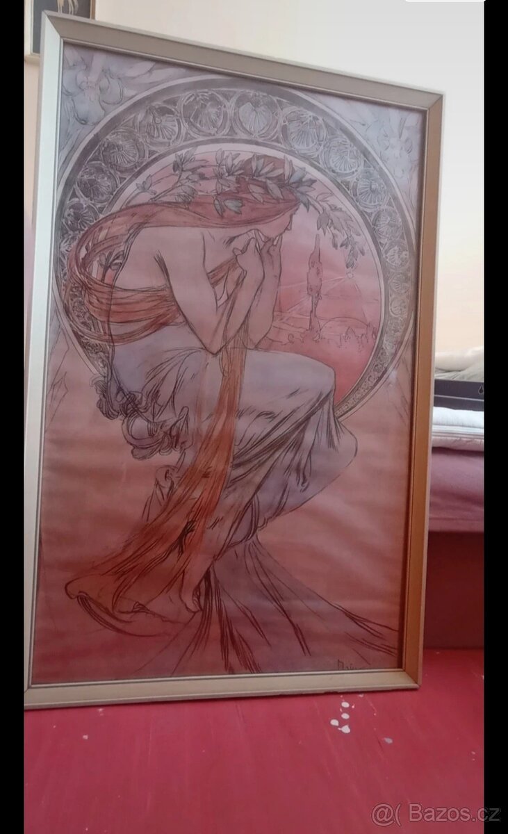 Sada zarámovaných obrazu Alfonse Muchy - 5