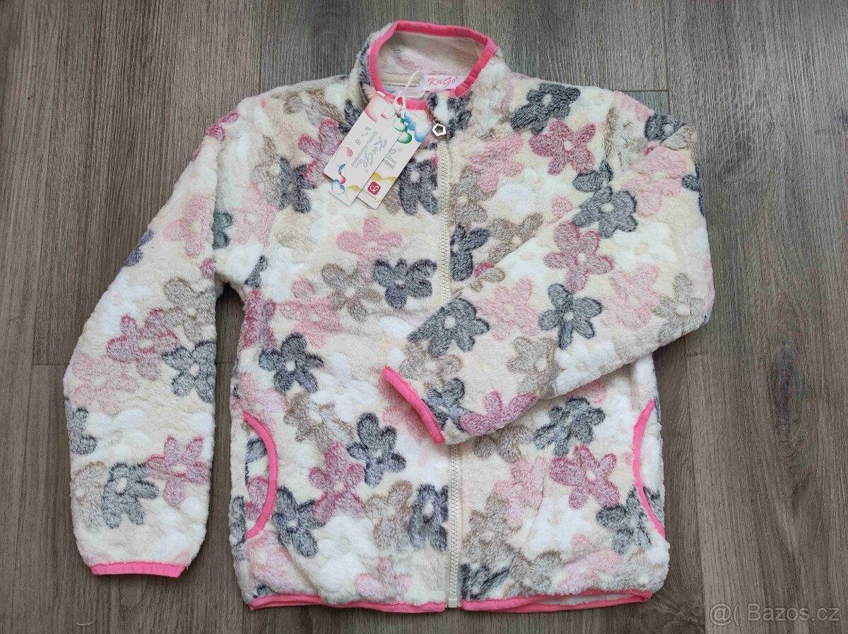 Dívčí teplá fleecová mikina Kugo nová - 5