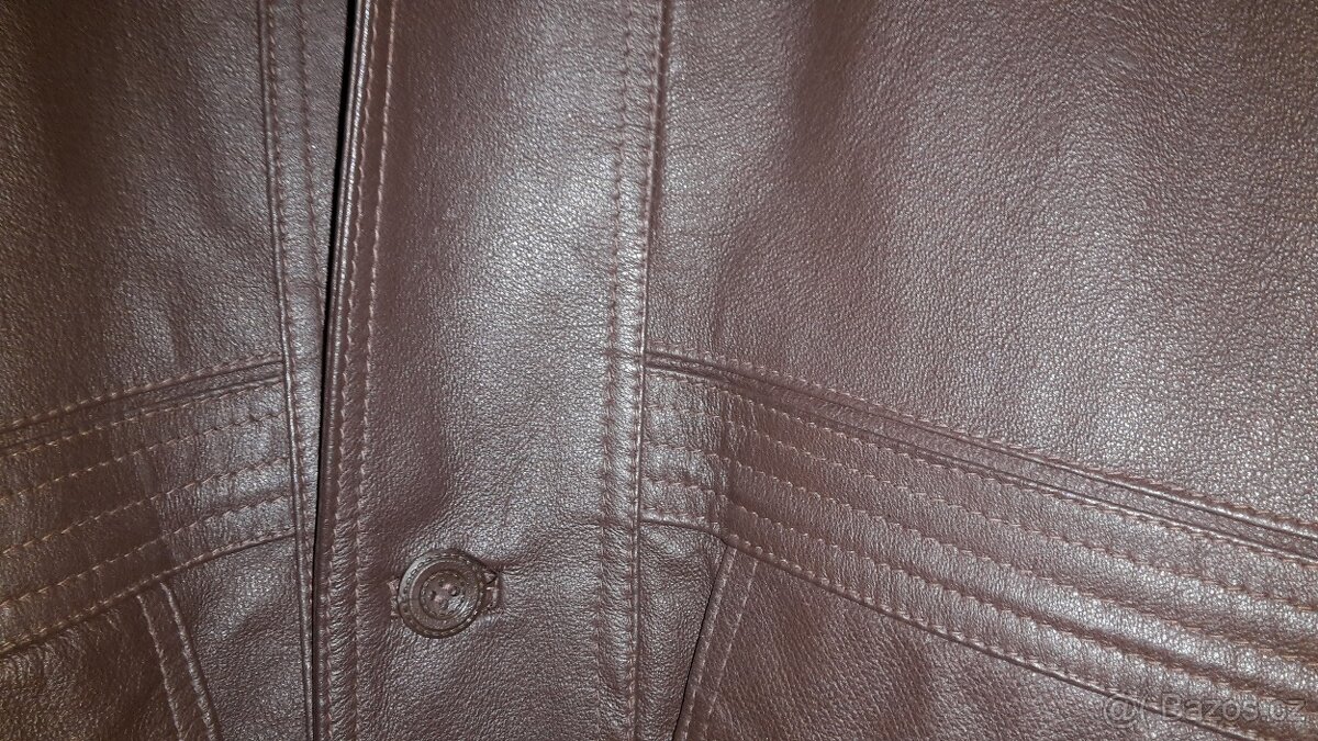 Pánská kožená bunda - pravá kůže - velmi pěkná, vel. 50 - 5