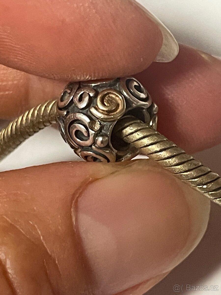 pandora koralky se zlatem - 5
