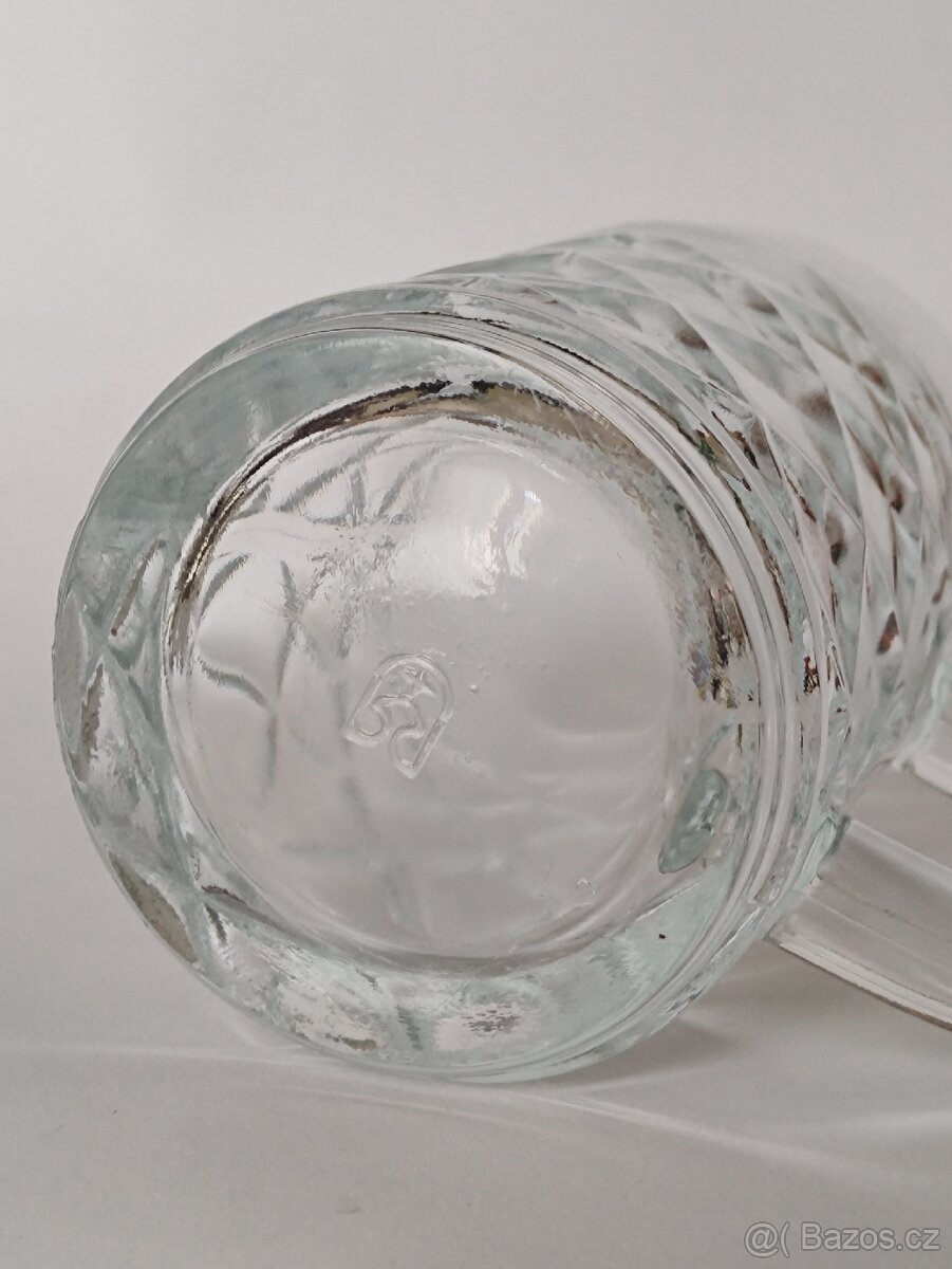 Retro půllitr, Jiří Brabec, stará pivní sklenice, pošta 75.- - 5