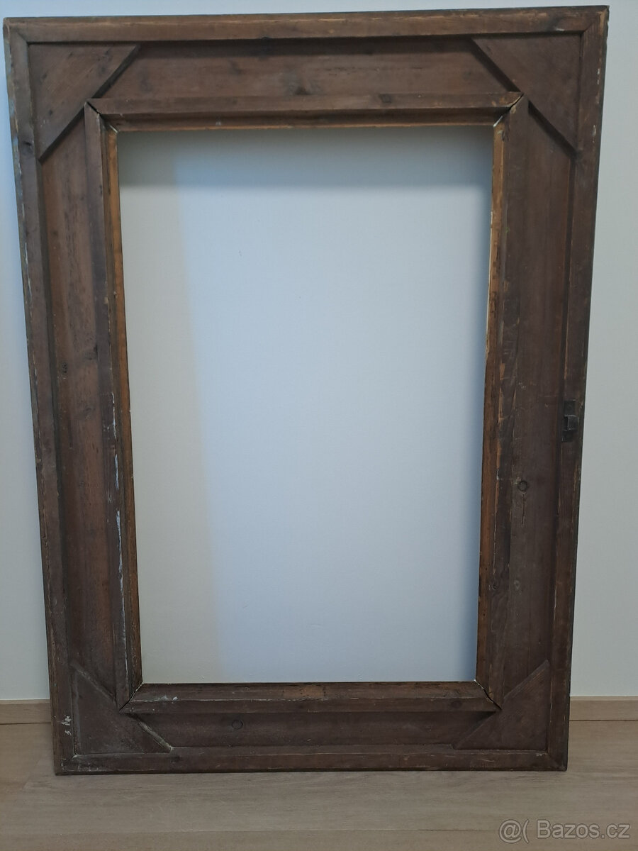 starožitný rám na obraz, zrkadlo - 5