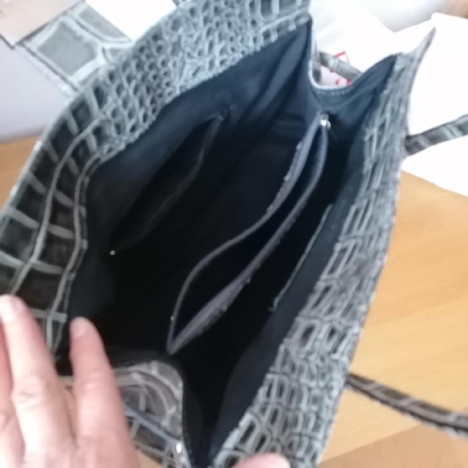 Italská kabelka šedá - 5