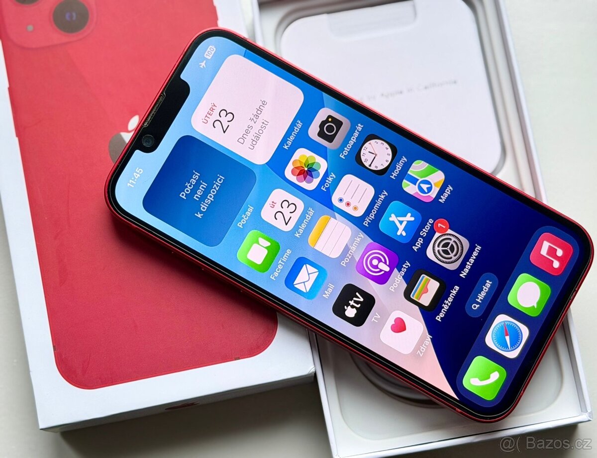 iPhone 13 Red BATERIE 100% TOP - 5