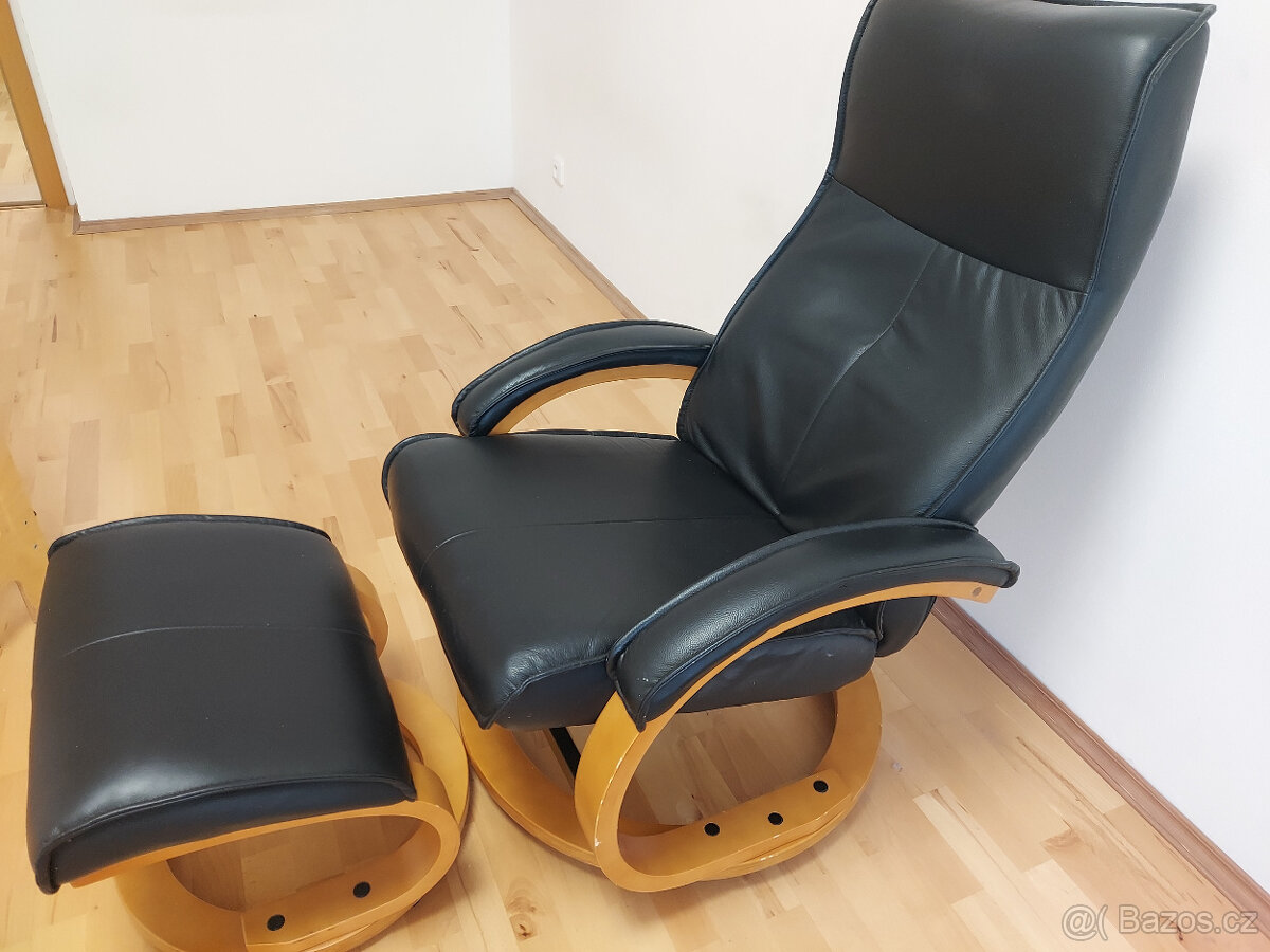 Relaxační křeslo + podnožka ZÁNOVNÍ, PC 10400,- - 5