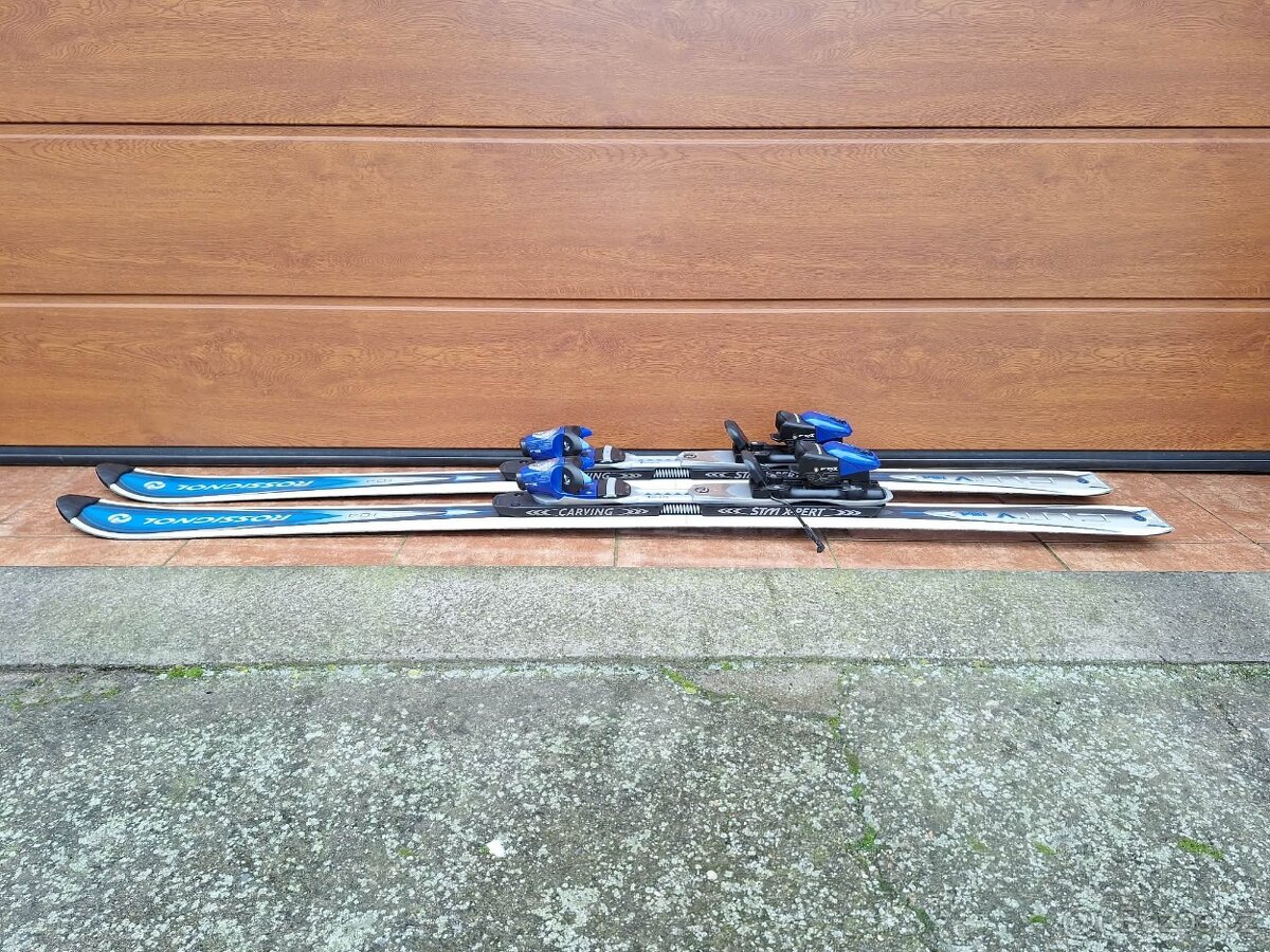 Lyže Rossignol 160 cm + hůlky - 5