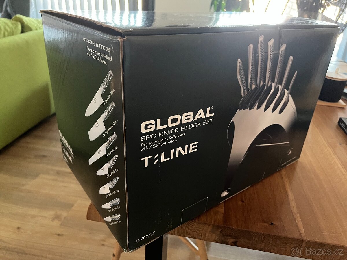 Set nožů GLOBAL plus držák T-LINE - 5