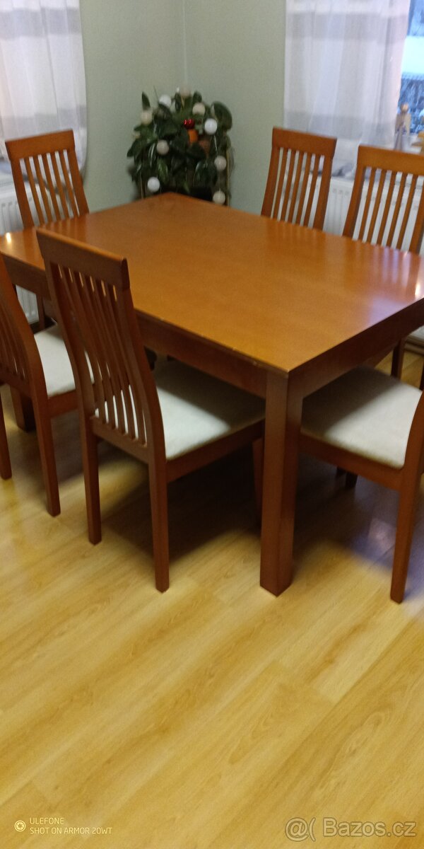 Jidelni stul + 6 zidli - 5