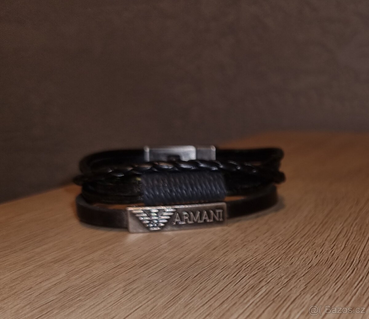 Armani pánský i unisex kožený náramek pravá kůže - 5