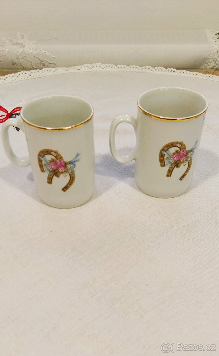 Překrásná značk.vánoční sada.Vysoce zlacená čajová souprava - 5