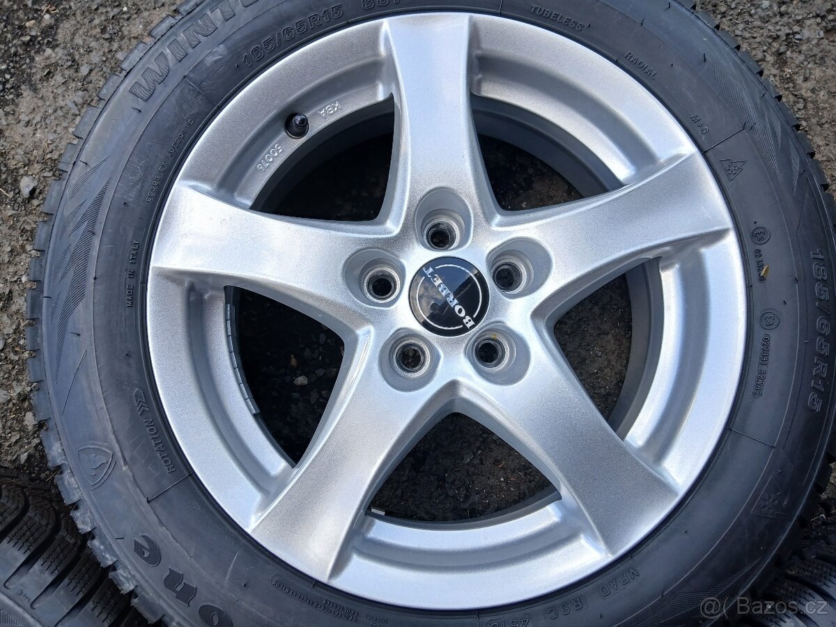 Prodám NOVOU sadu ALU kol Borbet 185/65R15 zimní - 5