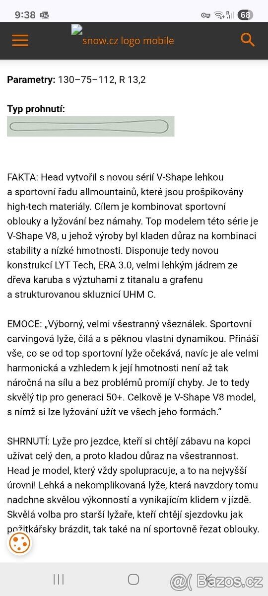 Lyže HEAD V-SHAPE V8 177 cm - 5