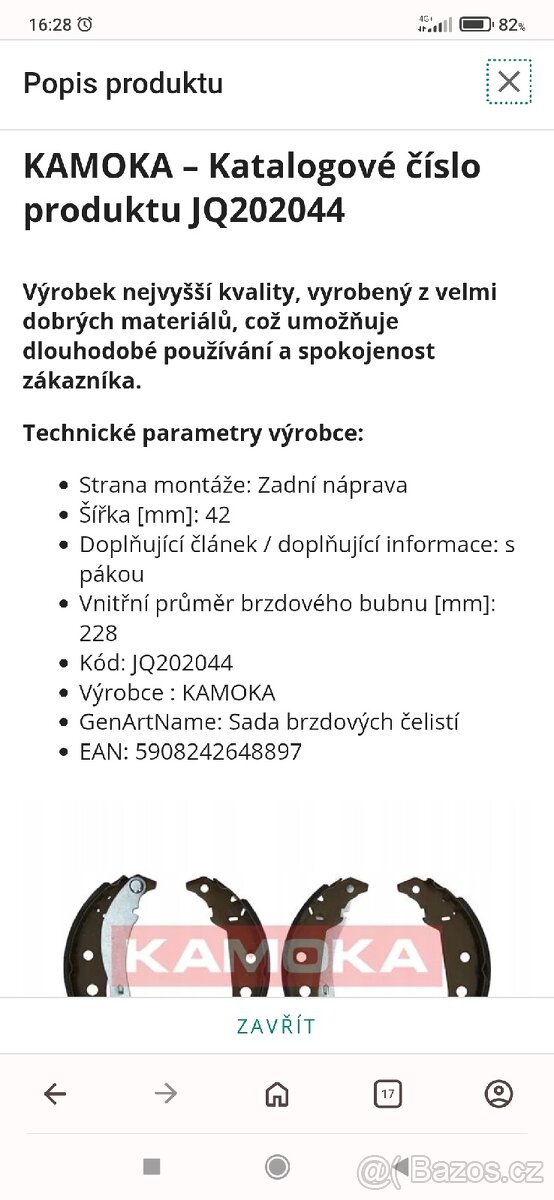 Brzdové čelisti Fiat Doblo - 5