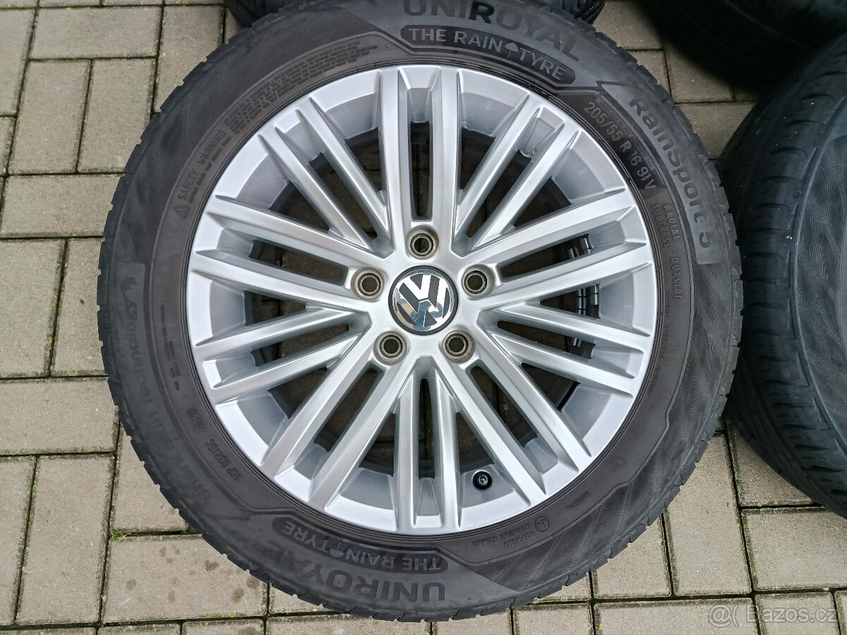 alu kola 5x112 r16 et50 VW a letní 205/55/16 - 5