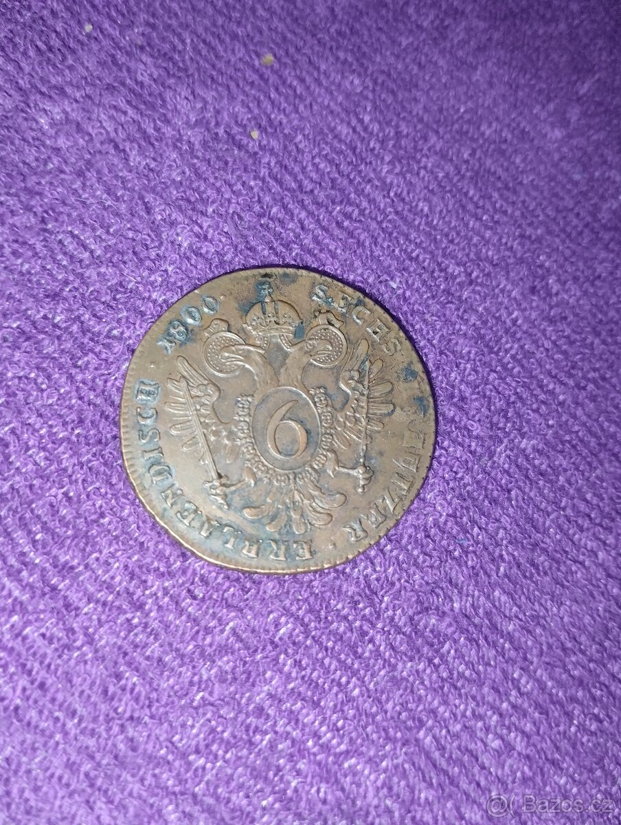 6 krejcar František II značení S - 5