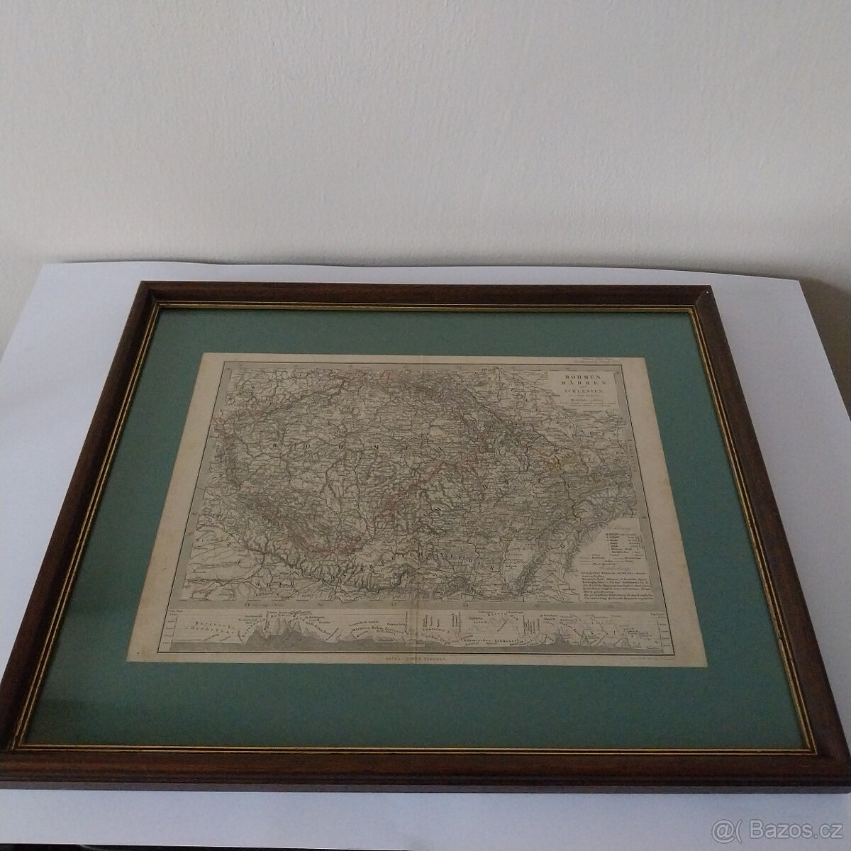 Mapa Čechy, Morava, Slezsko, 1884 - 5