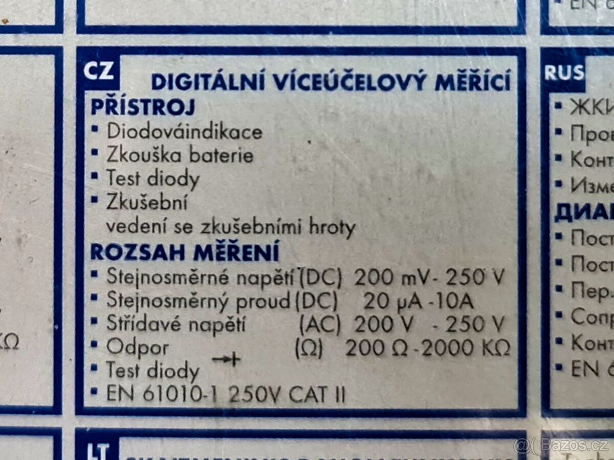 Digitální multimetr REV Düwi ve stavu nového - 5