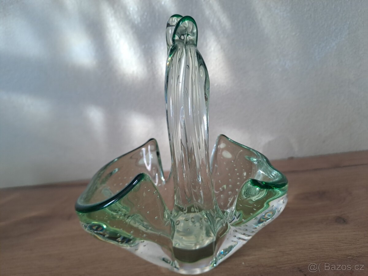 Zelené bublinkové sklo - 5