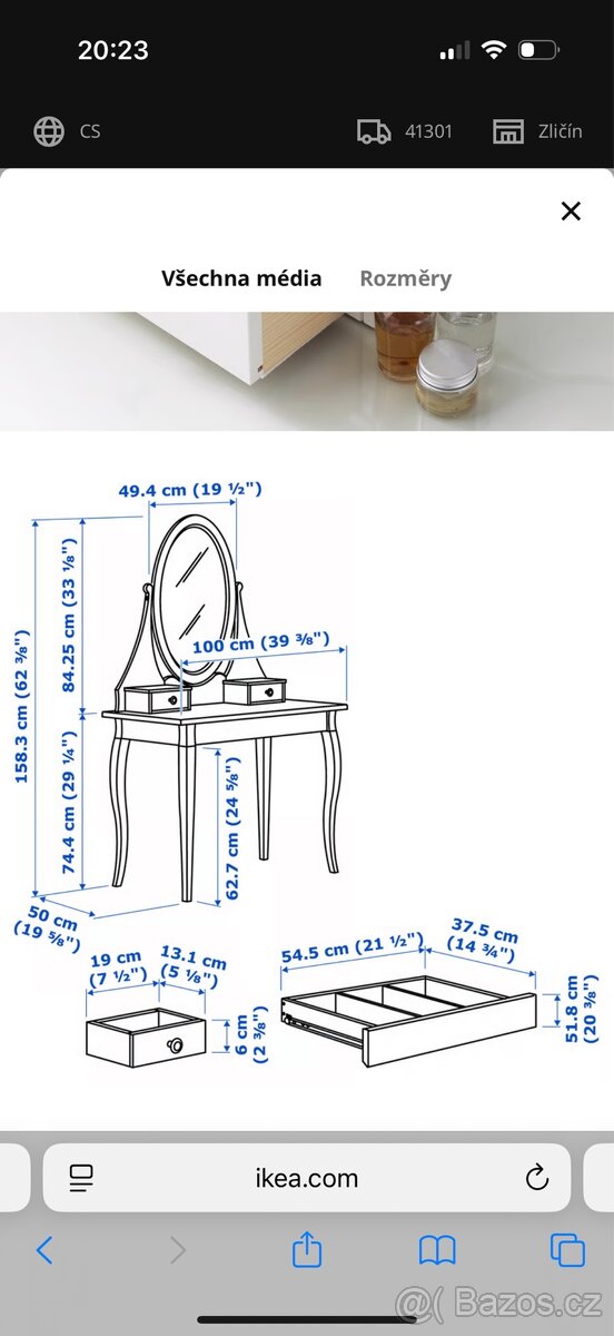 Toaletní stolek se zrcadlem - 5