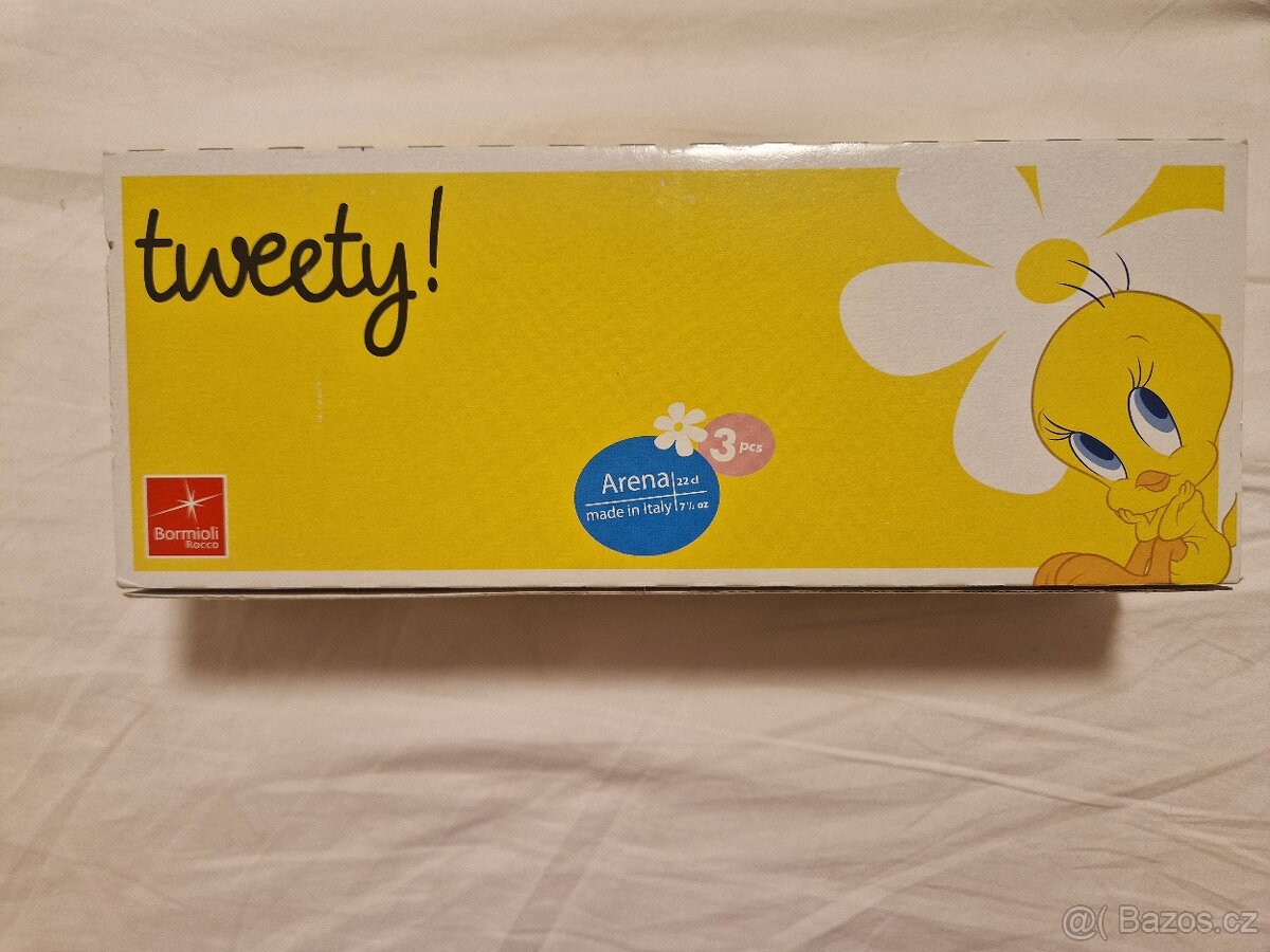 Krásná nová sada 3 skleniček s motivem Tweety - 5