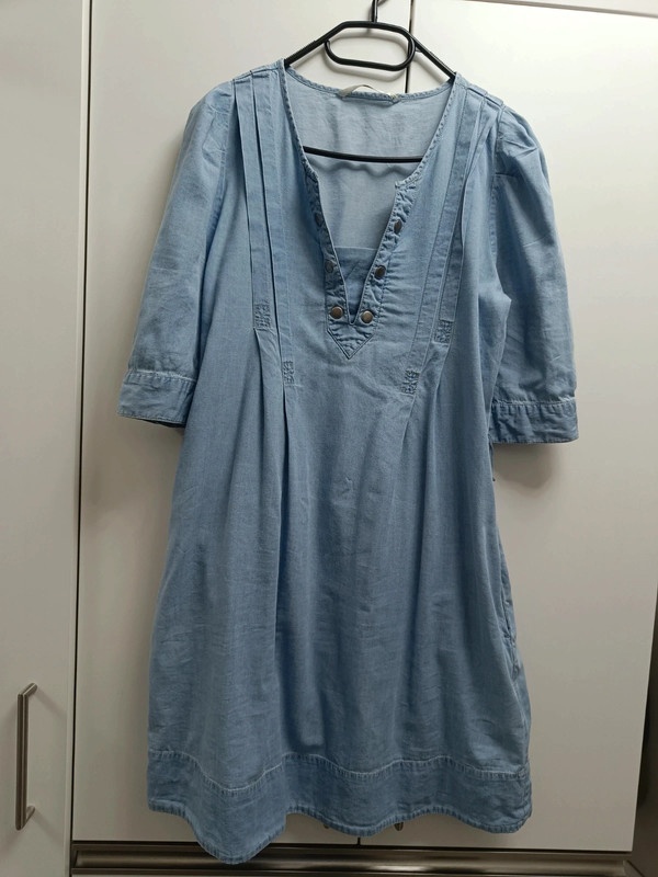 Světlé riflové šaty, vel. L - 5