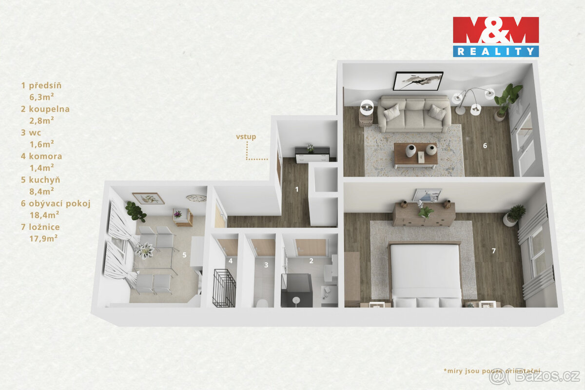 Prodej bytu 2+1, 55 m², Karlovy Vary, ul. K. Čapka - 5