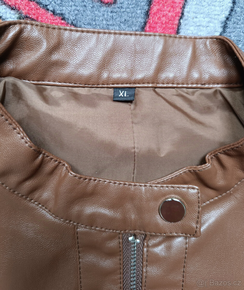 NOVÁ KOŽENKOVÁ BUNDA SHEIN XL - 5