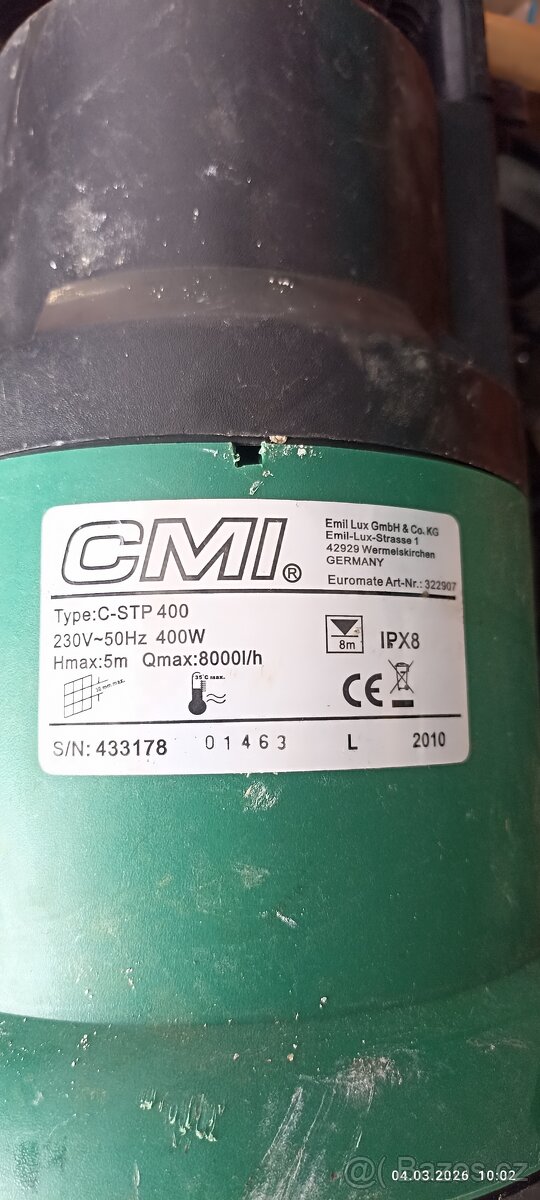 Čerpadlo CMI C-STP 400 - 5