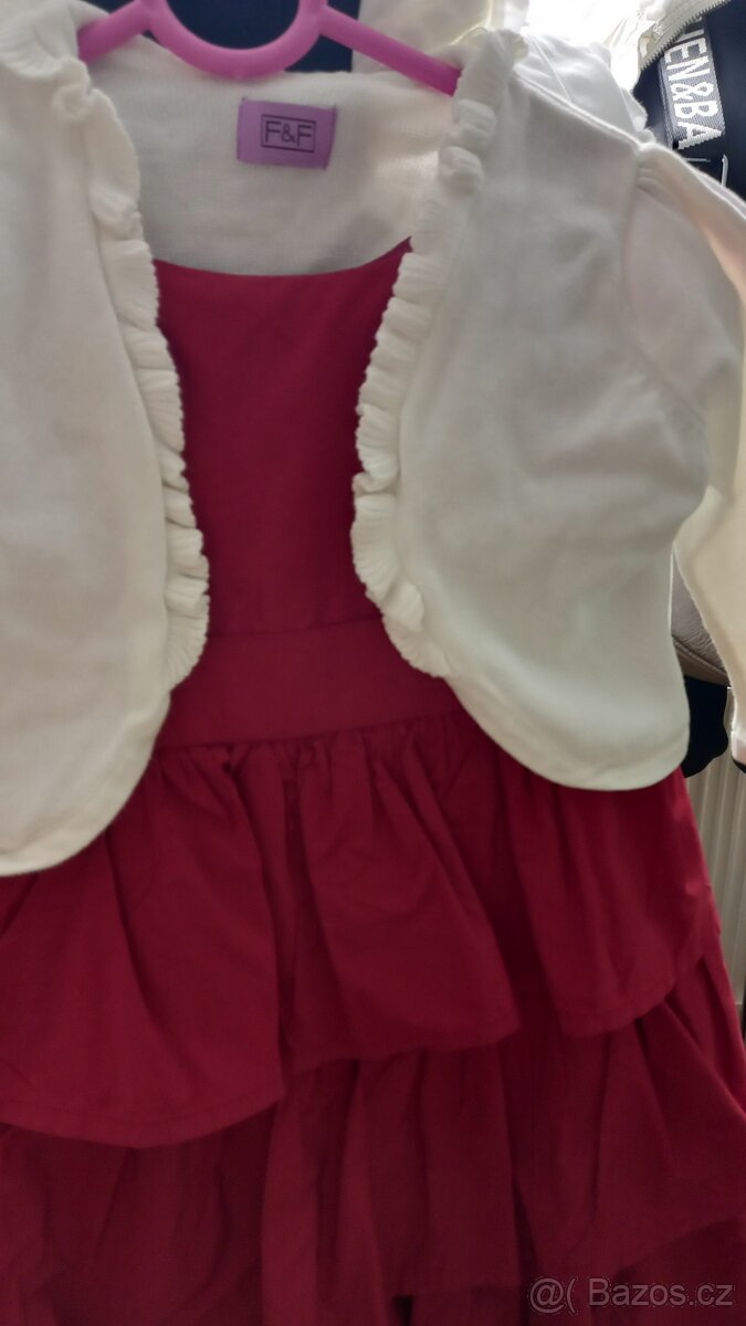 Krásné červené šatičky Next vel. 92 - 5