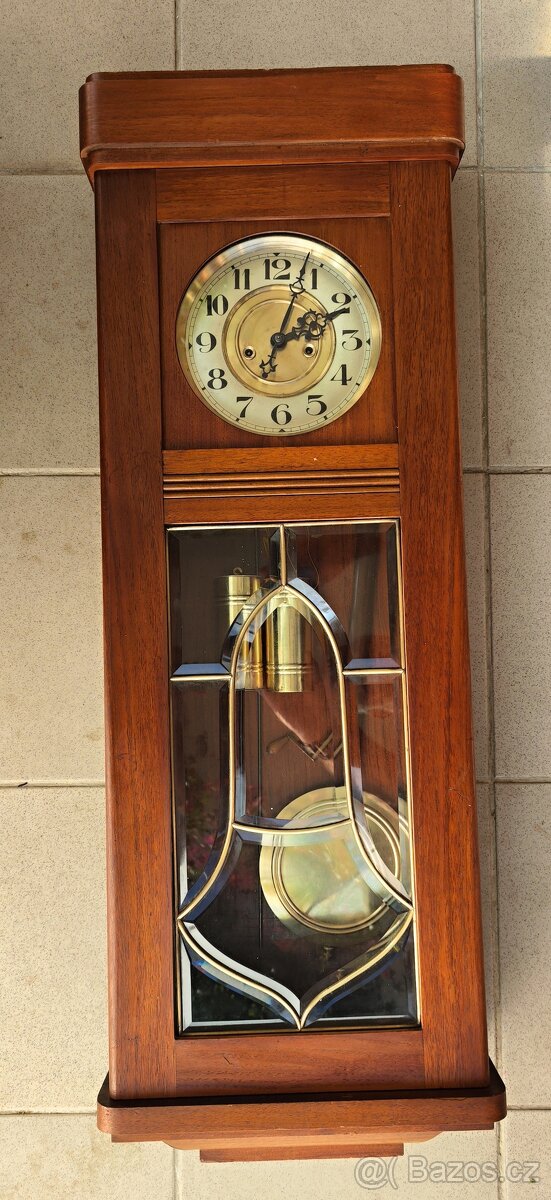 luxusní secesní dvouzávažové hodiny - 5