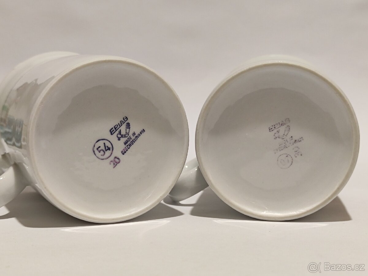 Retro hrnky Adam a Eva, Epiag ČSSR, 120.-/kus, pošta 69.- - 5