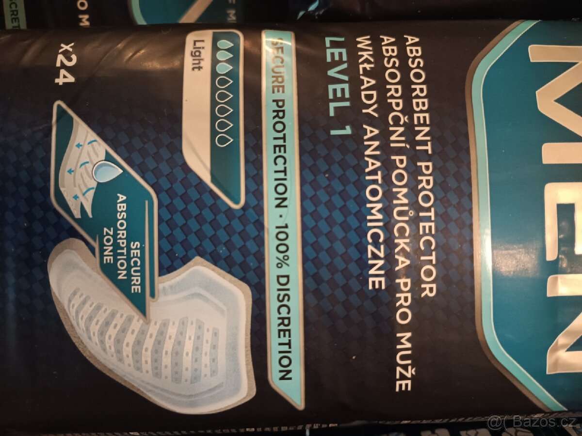 Pánské vložky, inkontinenční pomůcky Tena - 5