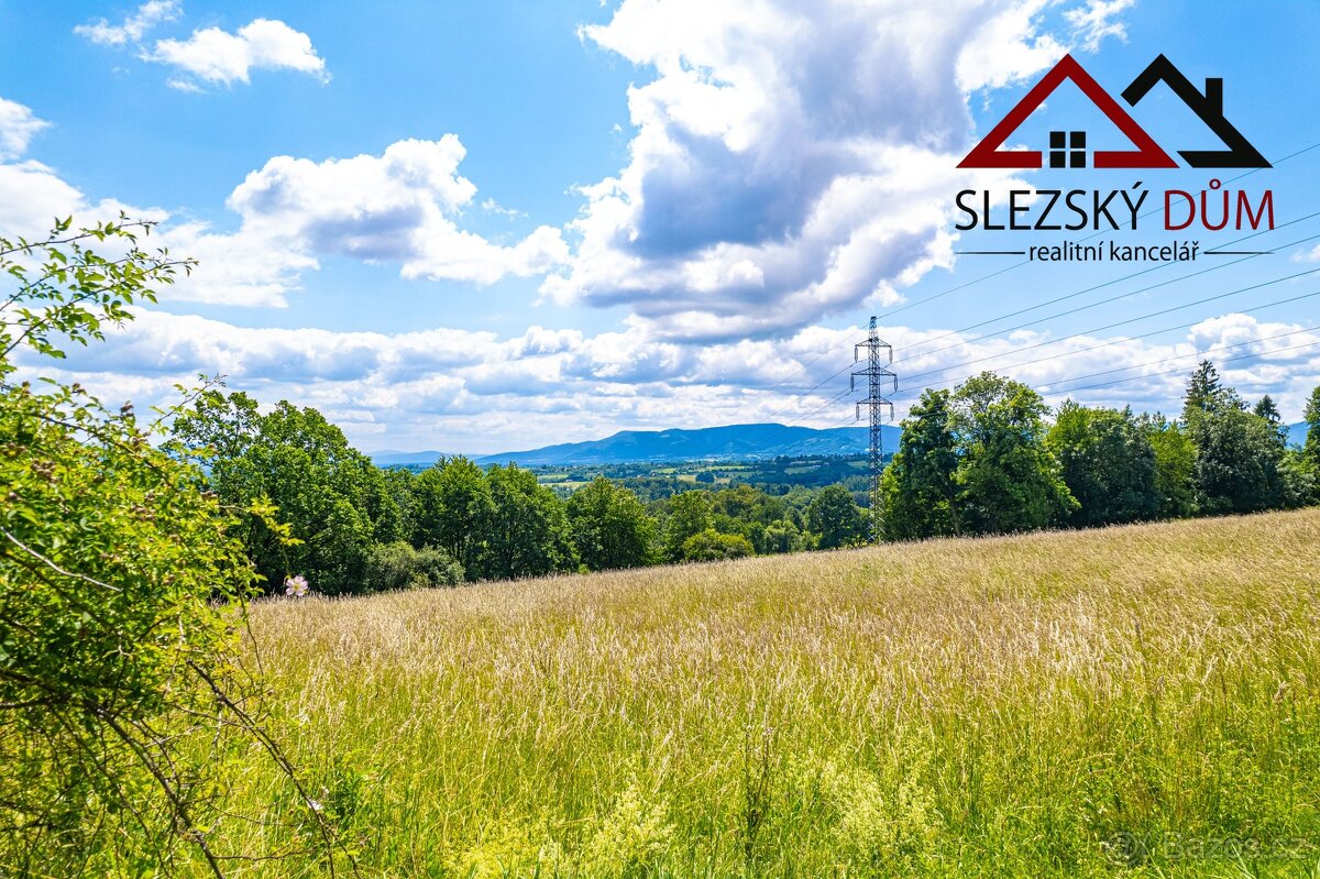 Pozemek 8.390 m² s možností výstavby RD, výhled na Beskydy, - 5