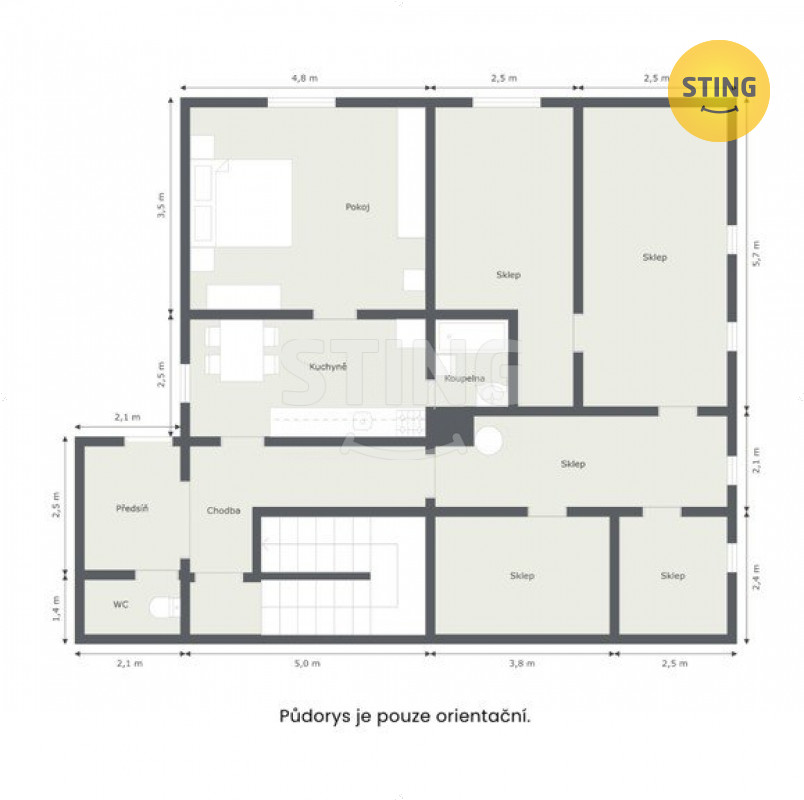 Pronájem komerčních prostor v RD o výměře 258 m2 v Č, 132007 - 5