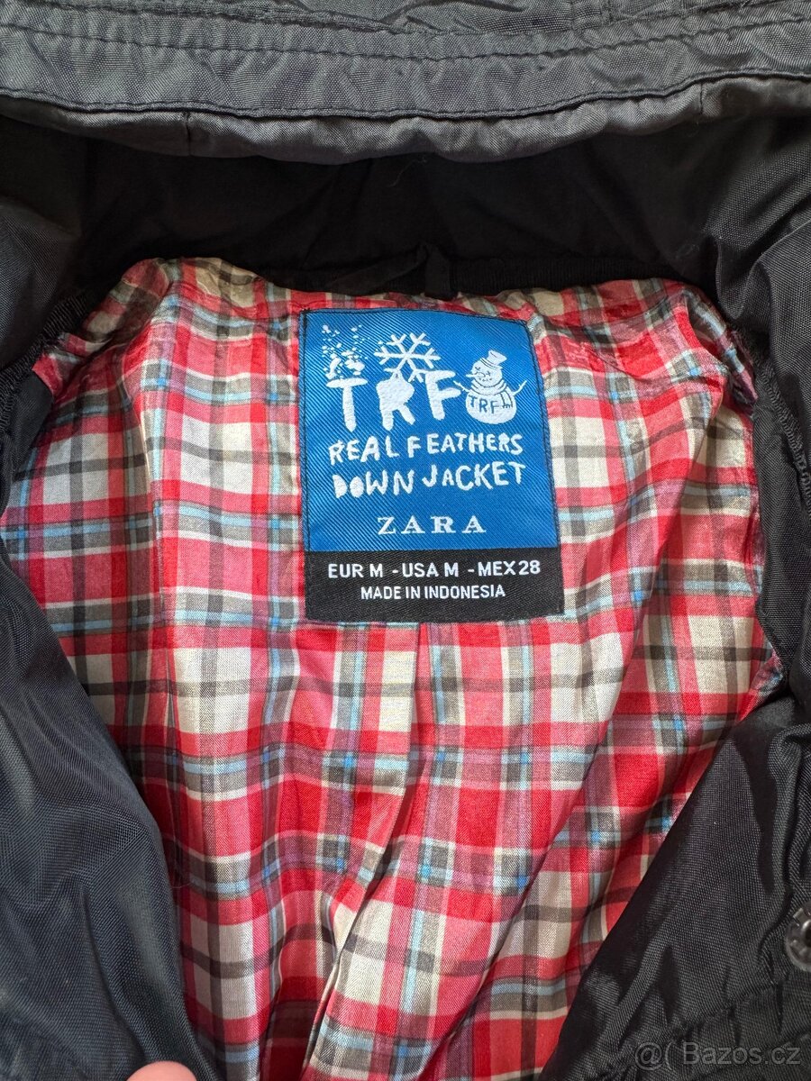 KRÁSNÝ DÁMSKÝ PÉŘOVÝ KABÁT zn. ZARA vel. M - 5