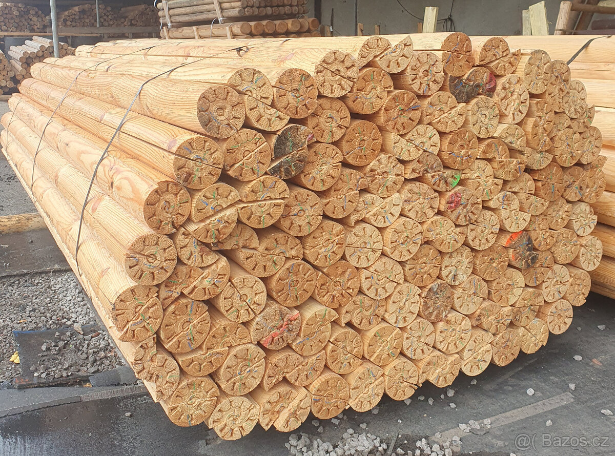 Dřevěná palisáda Kulatá impregnovaná - 5