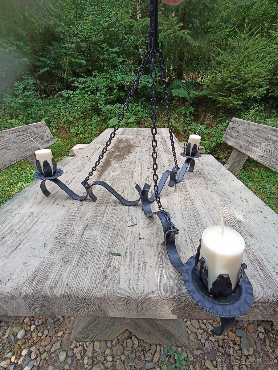 Kované lustry, svítidla, stylové 3 ks - 5