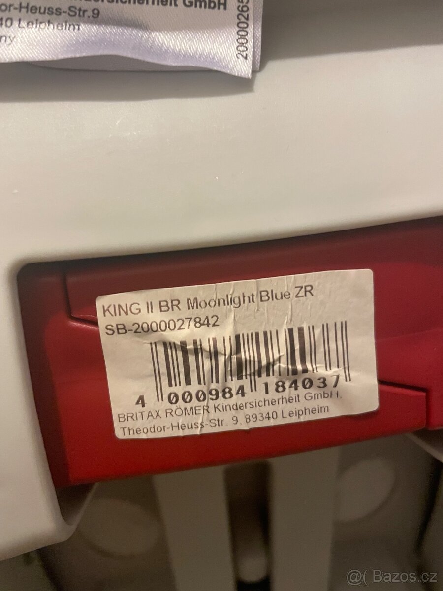 Autosedačka Britax Römer, King II Black, Moonlight Blue S - 5