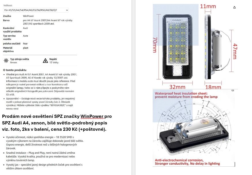 LED osvětlení SPZ - více druhů - 5