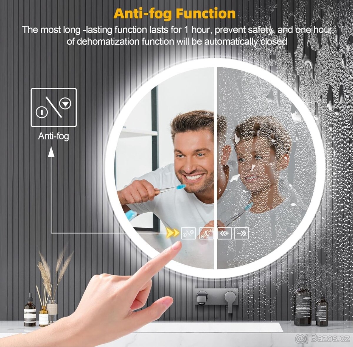 Zrcadlo 60x60 s Bluetooth - 5