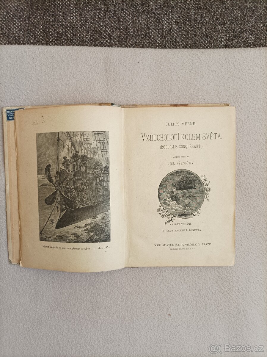 Verne: Vzducholodí kolem světa, 4.vydání, Vilímek, 1921 - 5
