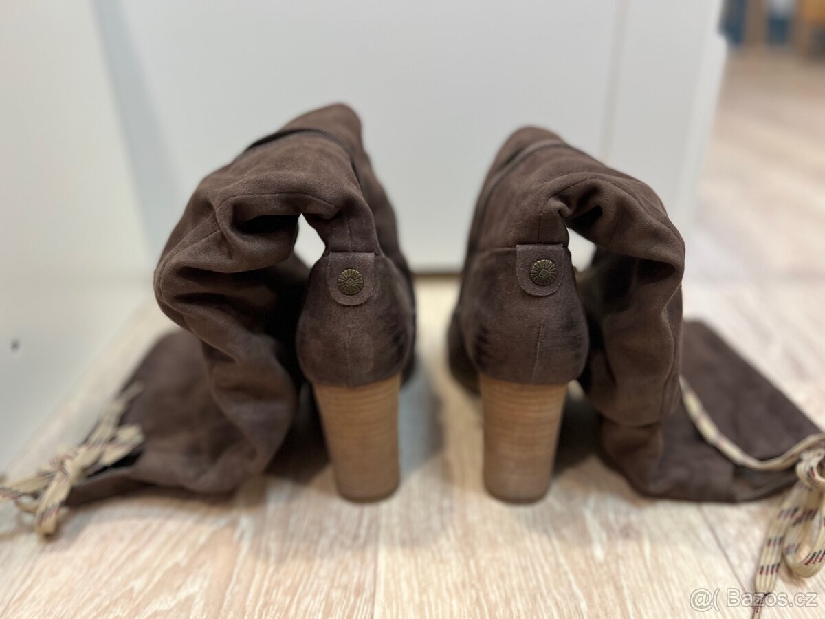 Hnědé kozačky 38 Baťa s kožíškem - 5