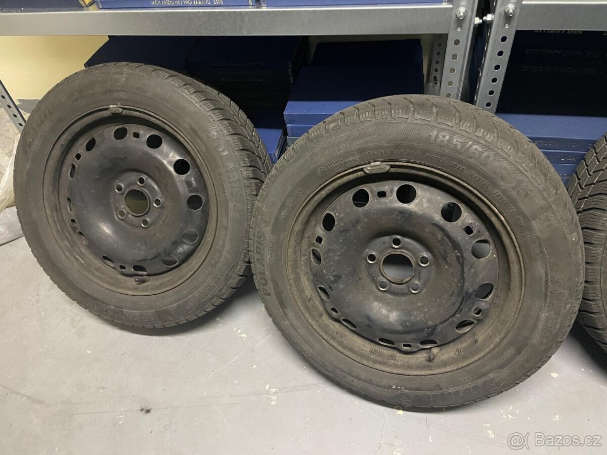 Plechové disky 15" včetně zimních pneu - 5