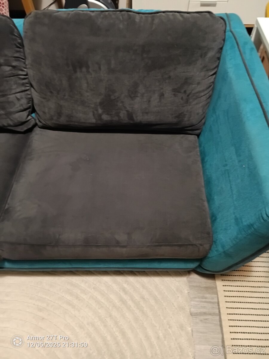 Rohová sedací souprava- rozkládací, úložný prostor - 5