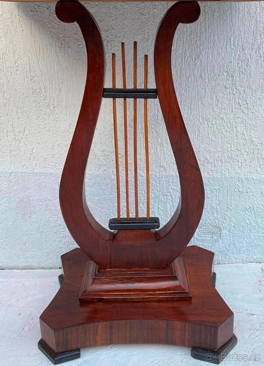 Biedermeier stolík lýrovka - 02 - 5